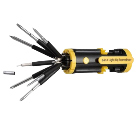 Folding toolkit with 4 LED torch